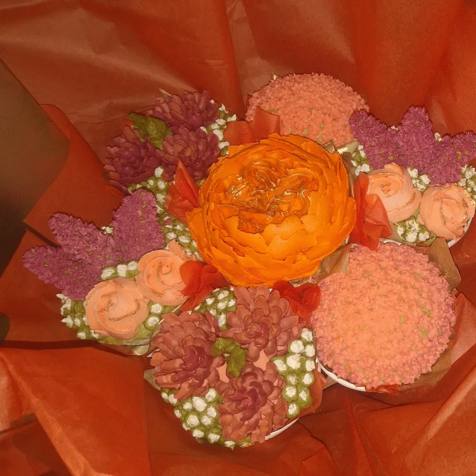 Yummy cupckae bouquet for a special occasion such as Father's Day or a birthday, custom made by Embellished Food Art, Lower Hutt, Wellington cake decorating