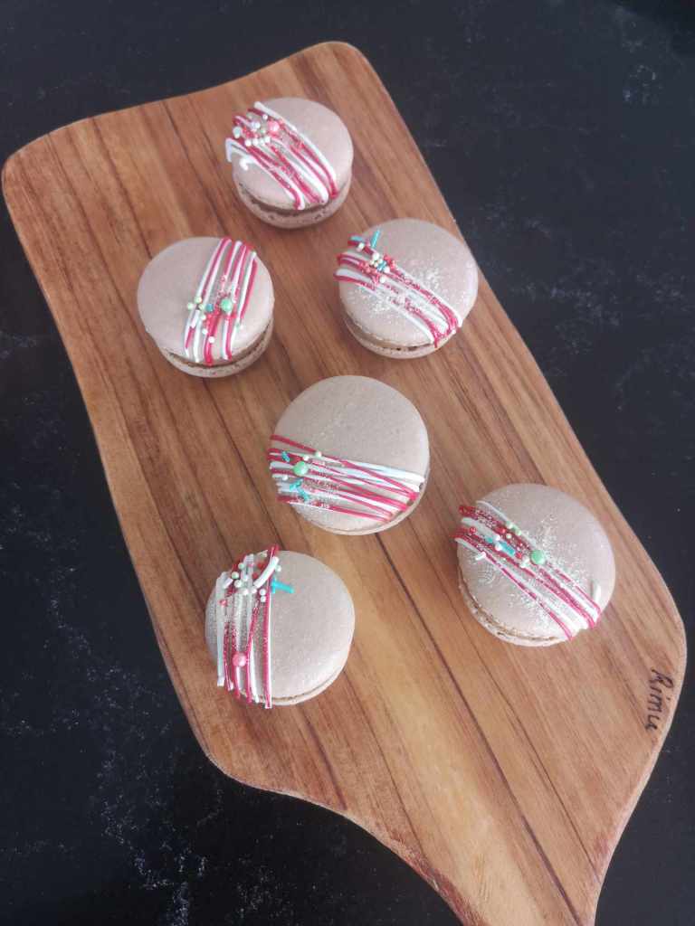 Delicious custom made macarons, with sweet filling - custom made by Embellished Food Art, Lower Hutt, Wellington cake decorator